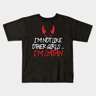 Not Like Other Girl Sassy Cute Satan Girl Funny Kids T-Shirt